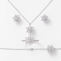 Snowflake Jewelry Set with Brilliant Sunburst