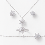 Snowflake Jewelry Set with Brilliant Sunburst