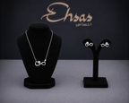 Infinity Blossom Necklace & Stud Earring Set