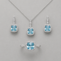 Ice-Blue Zircon Jewelry Set