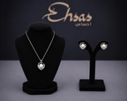 Crescent Pearl Necklace & Earring Set