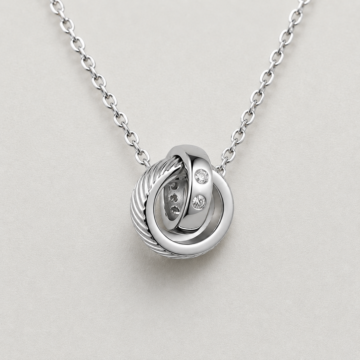 Interlocking Russian Ring Necklace