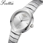 Scottie 9782 Women’s Snakebone Bracelet Watch – New Luxury Fashion Wristwatch  Sliver
