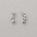 Sterling Silver Five-Stone Crawlers studs