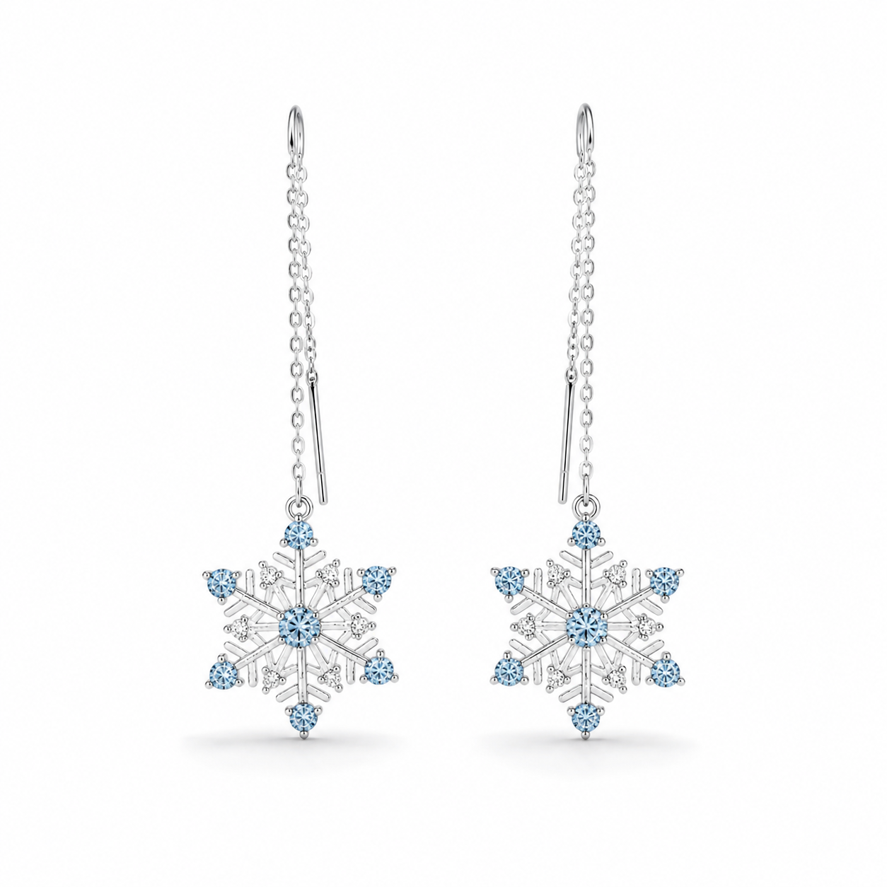 Snowflake Threader Earrings