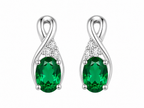 Oval Blue Green Zircon Jewelry Set