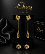 Gold-Plated Citrine Drop Earrings