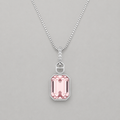 Minimalist Silver Emerald-Cut Pendant