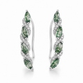 Ethereal Moss Agate Vine Earrings