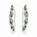 Ethereal Moss Agate Vine Earrings