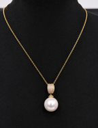 Radiant Gold-Toned Pearl Pendant