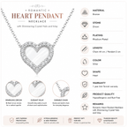 Romantic Heart Halo Inlay Necklace