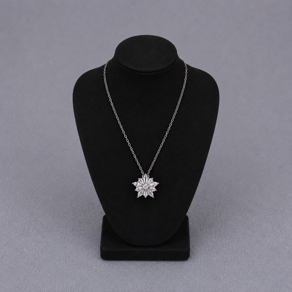 Snowflake Jewelry Set with Brilliant Sunburst