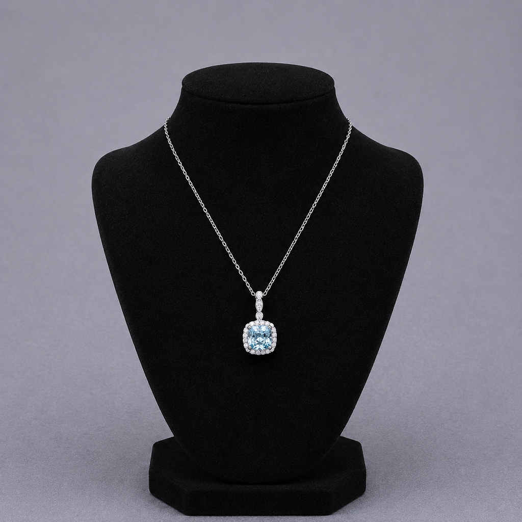Ice-Blue Zircon Jewelry Set