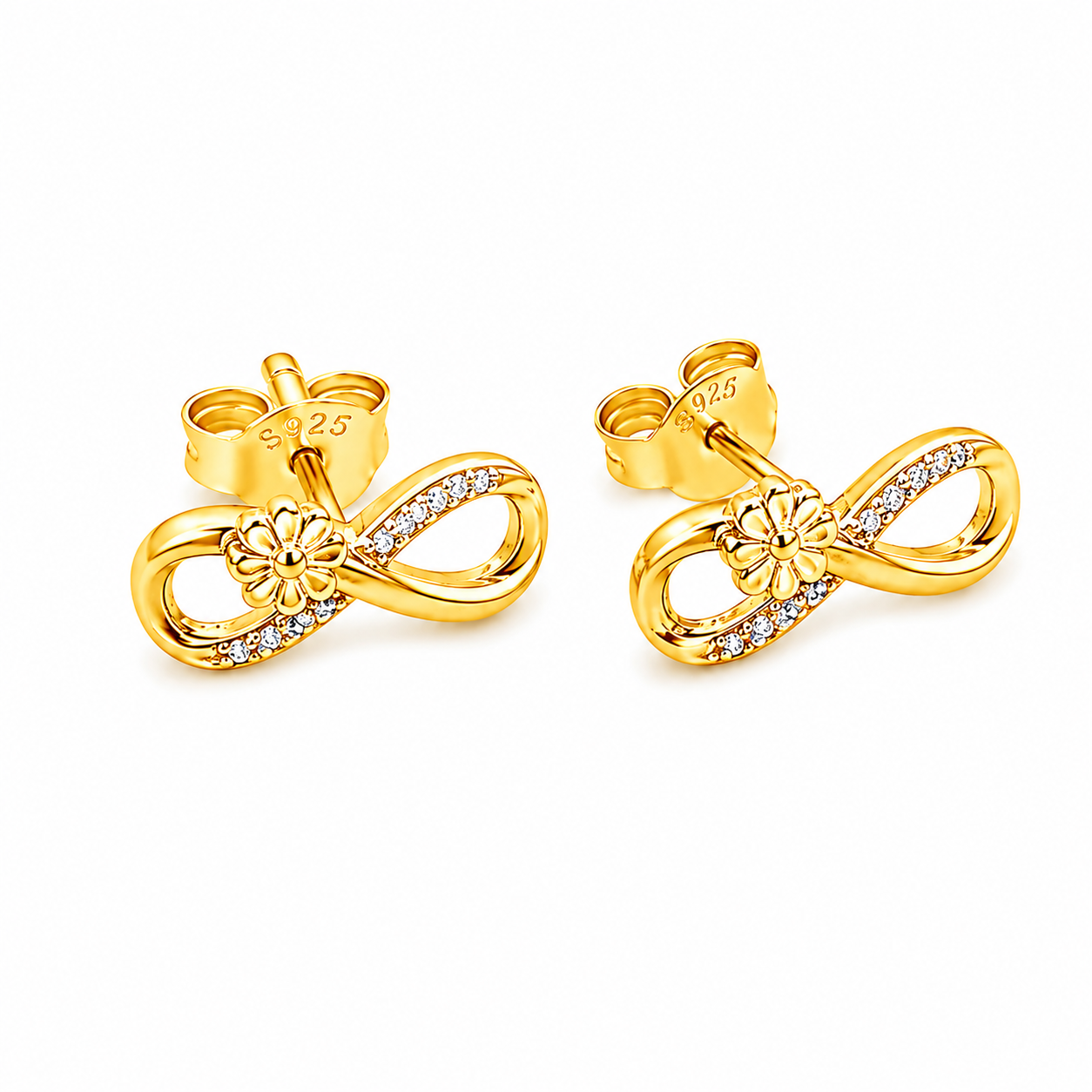 Infinity Blossom Necklace & Stud Earring Set