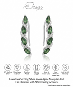 Ethereal Moss Agate Vine Earrings