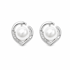 Crescent Pearl Necklace & Earring Set