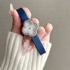 Scottie 9686 Women’s Watch – Waterproof Quartz with Diamond Accents & Leather Strap Blue